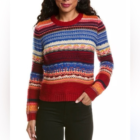 Allison New York Sweaters - Striped Crew Neck Women's Sweater Colorful